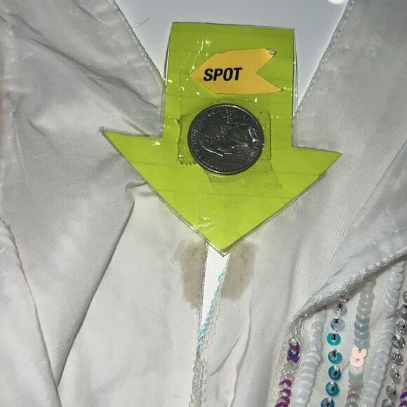 NWT Retrofete Magda Sequins Top Small White Revolve - Picture 11 of 12